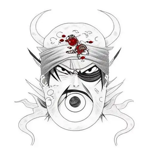 Black And White Original Itachi Uchiha With Bleeding Eed Eyes