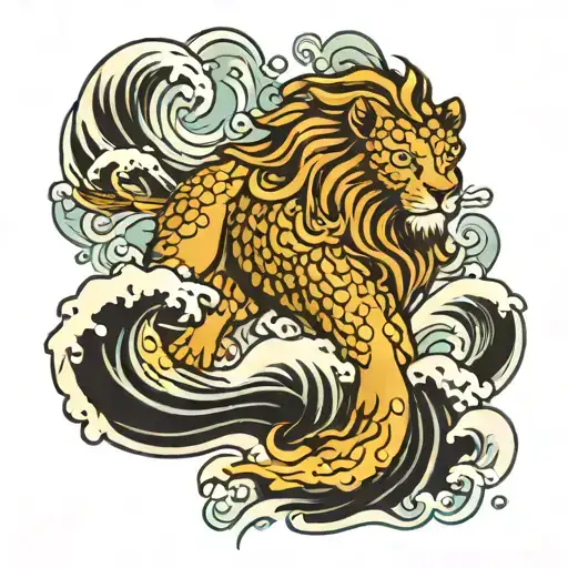 Waves And Lion