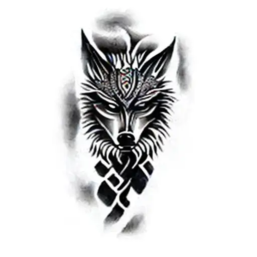 A Tribal Tattoo Boruca Wolf
