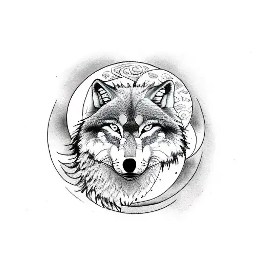 Whole Body Wolf And The Moon Phases