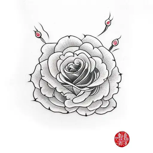 Red Rose And Black Rose