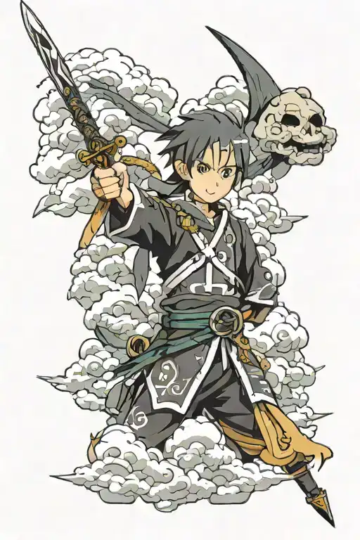 Aincrad From Sword Art Online With Some Japanese Cloud