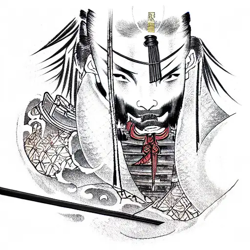 Dark Anime Samurai With Blood On His Blade