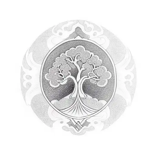 Thai Bodhi Tree With Heart-shaped Leaves