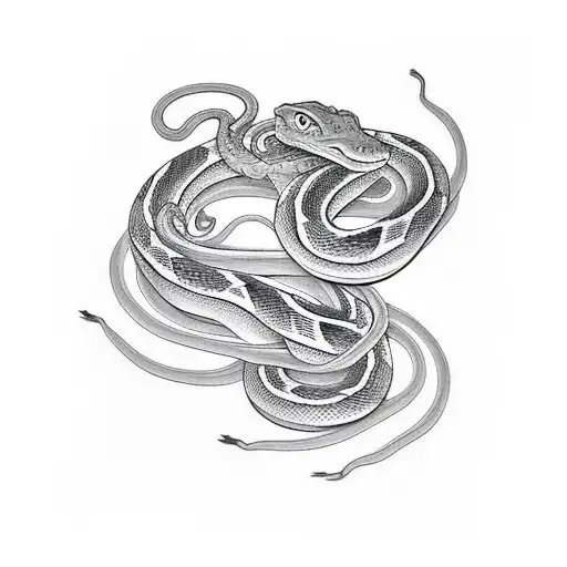 A Handshake Between A Hand And A Snake