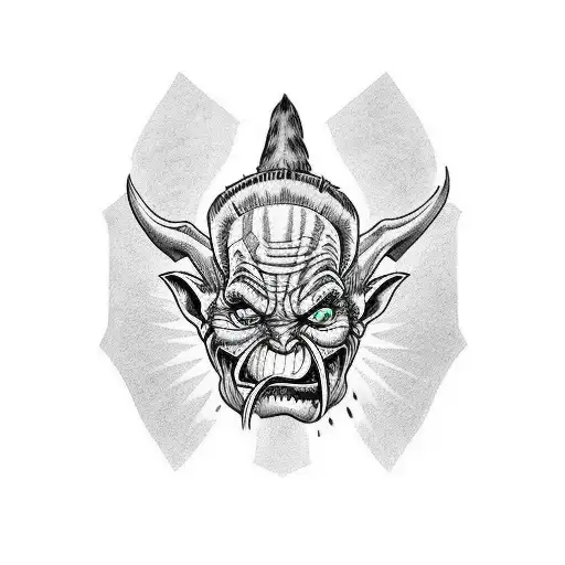 Evil Captain Goblin Head