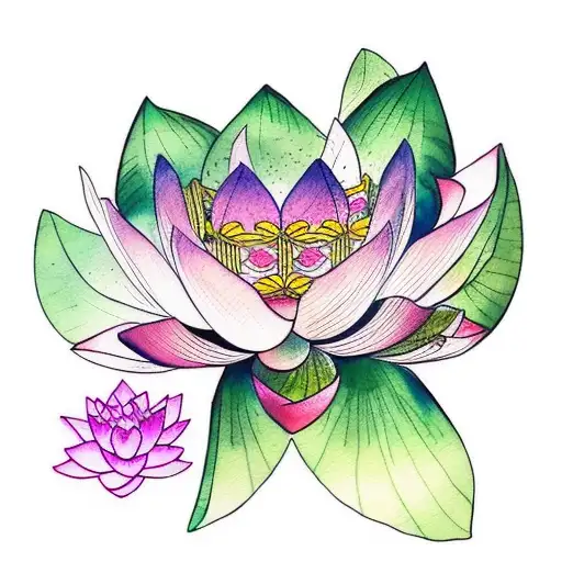 Watercolor Lotus