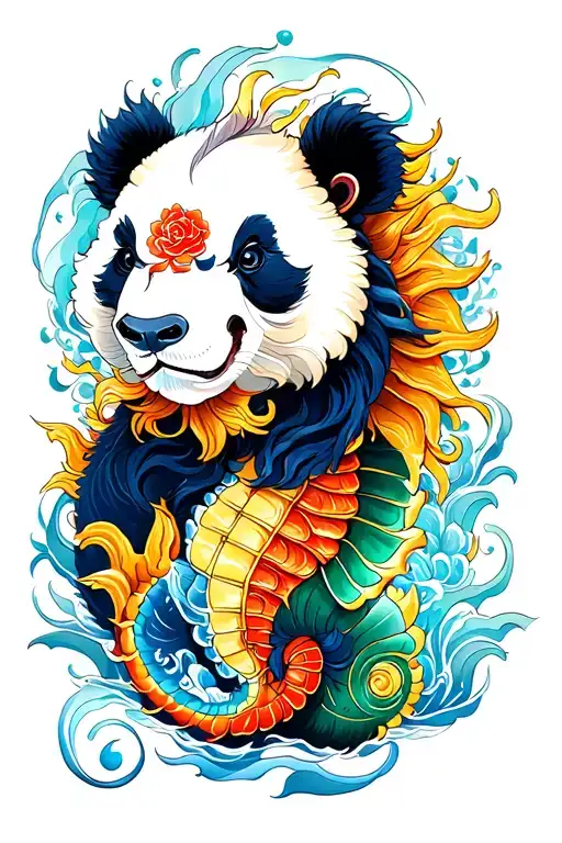 Panda Seahorse Lion