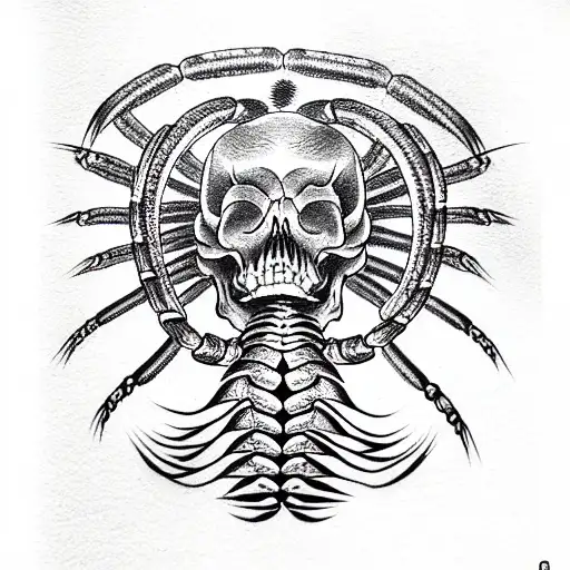 Scolopendra On The Skull