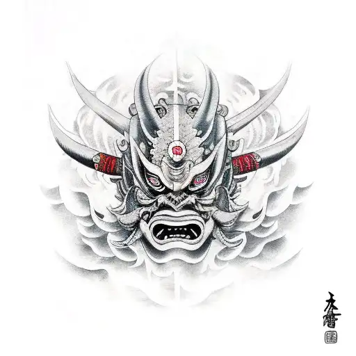 Water God Oni Mask