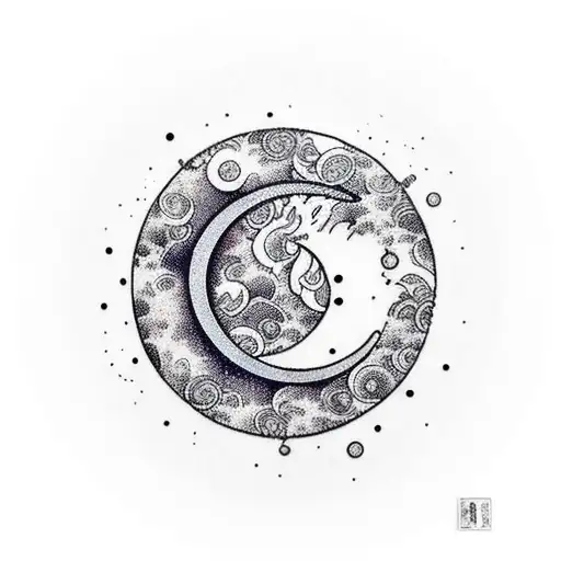 Crescent Moon With Water