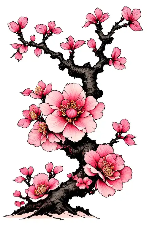 Dead Cherry Blossom Tree Blooming Flowers