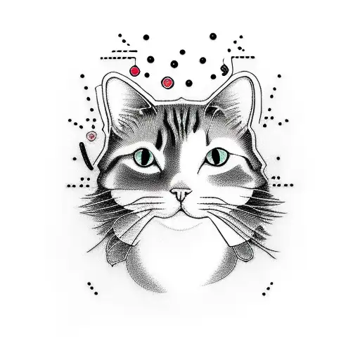 Cat With Japanese Objects