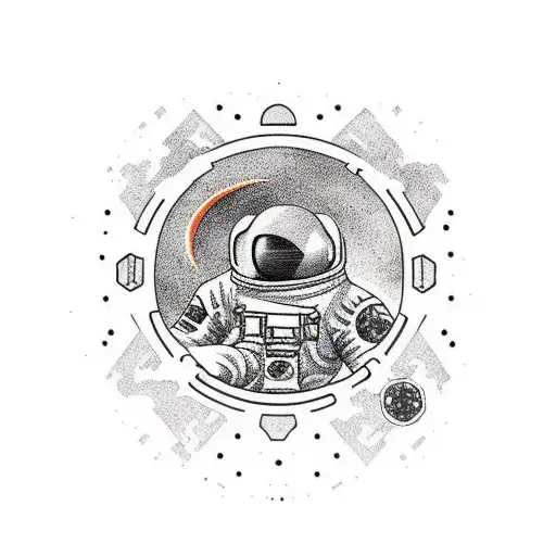 Astronaut With Samurai