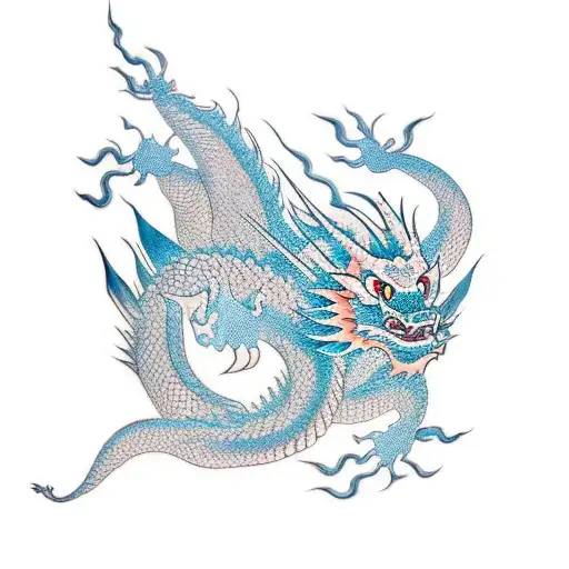 Dragon With Fire Minimal