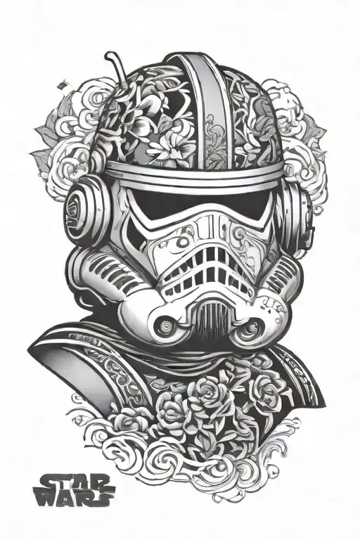 A Mashup Of A Star Wars Stormtrooper Helmet And A Luchador Mask