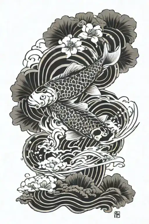 Koi Fish Wind Bars Finger Waves