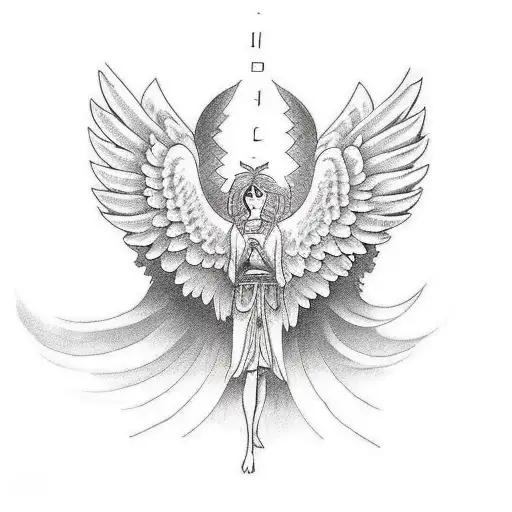 Chicken Depicted As A Guardian With Angel Wings And A Halo