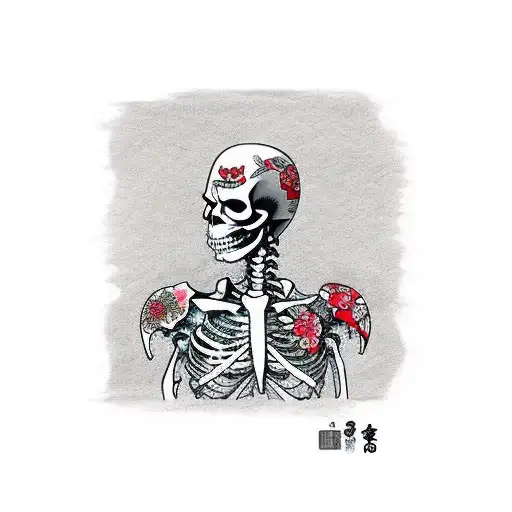 Ninja Skeleton Doing Seppuku