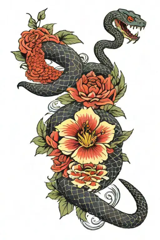 Snake Flower Knife Surrounded