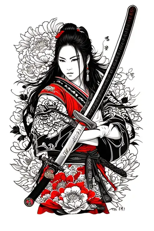 Samurai Sword Katana Surrounded