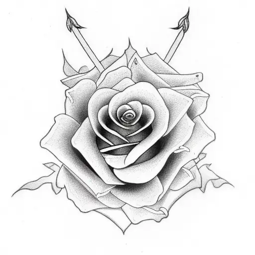 Rose Whith Dagger