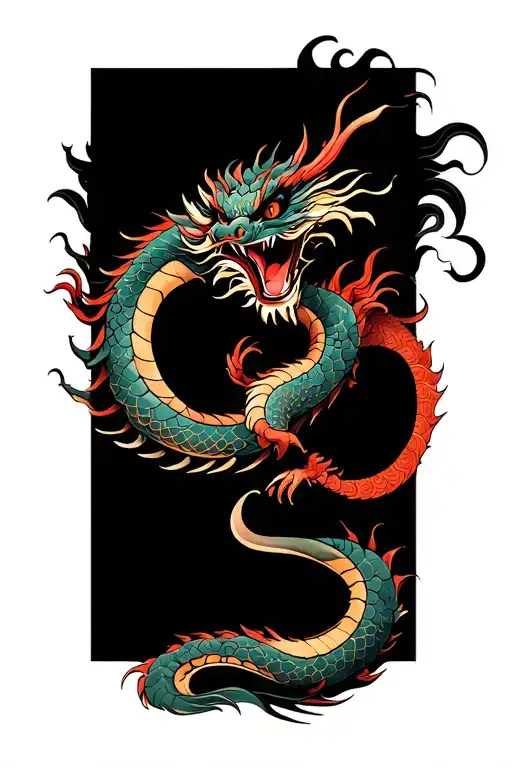 Japanese Dragon Wrapped Tightly