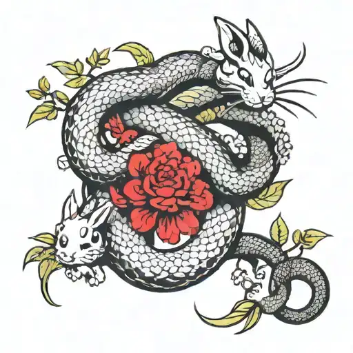 Snake And Rabbit Surrounded