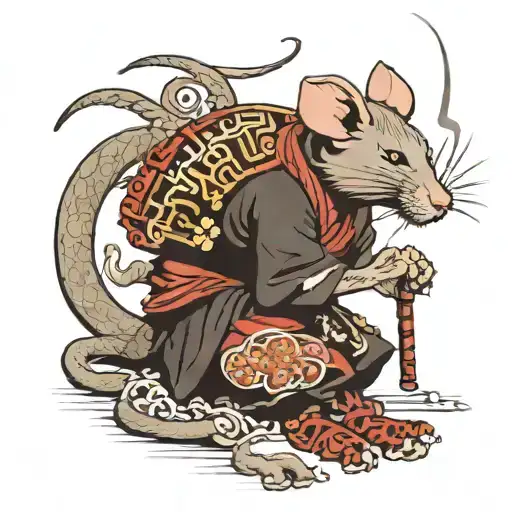 Samurai Rat Smoking