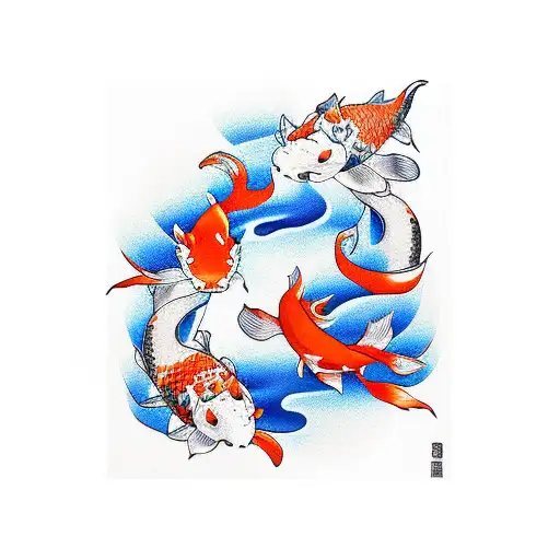 Firefox Between Koi Fish