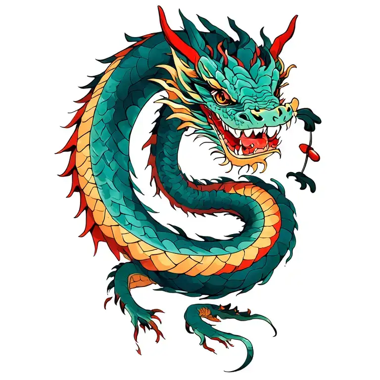 Dragon Circle Eating Its Own Tail