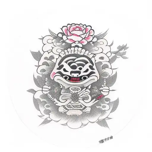 Katana Suttounded By Flowers