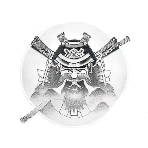Samurai With Cross
