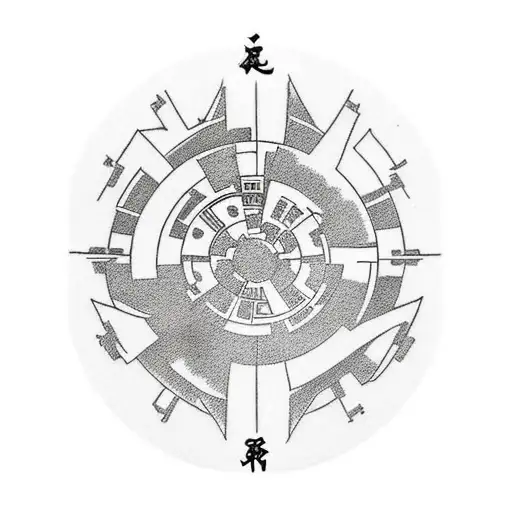 Traditional Style Tattoo Of Iconic Star Wars Characters Playing A Board Game With Chemical Symbols