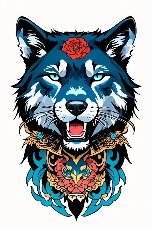 Panther And Wolf Head