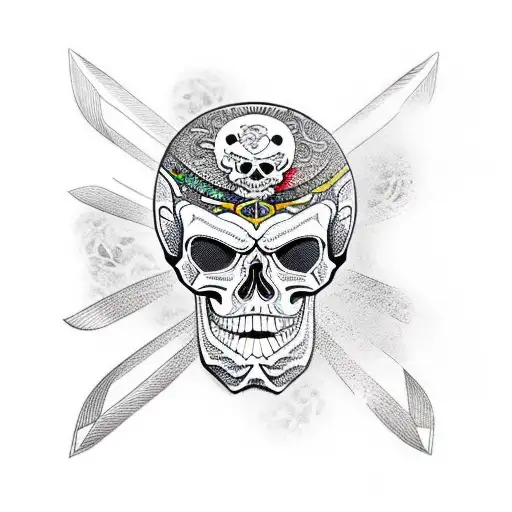 Skull And Crossbones Skis