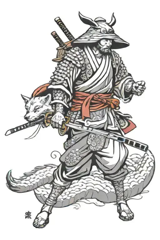 Samurai With The Red Riding Hood