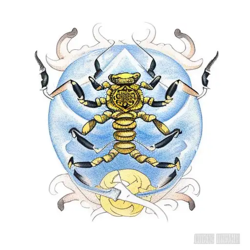 Scorpion Wrapped Around A Sword