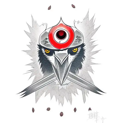 Murder Of Crow With A Mangekyou Sharingan From Naruto In One Of Their Eyes
