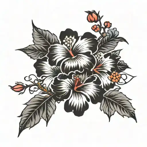 Gothic Evil Hibiscus Flower