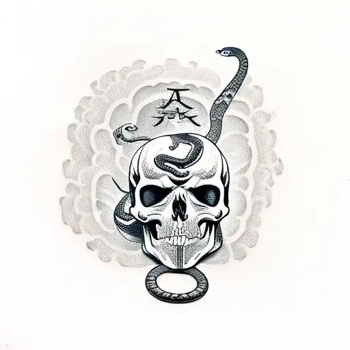 Snake On A Skull