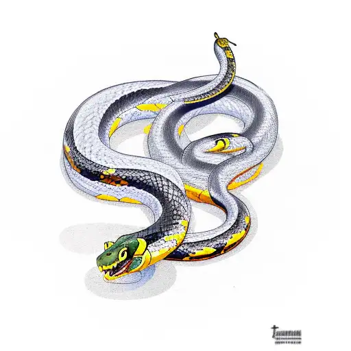 Guardian Snake Protecting A Fruit