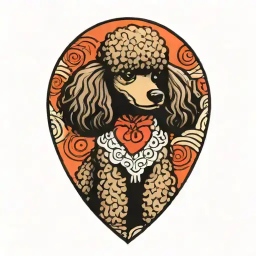 Poodle With Heart Shape
