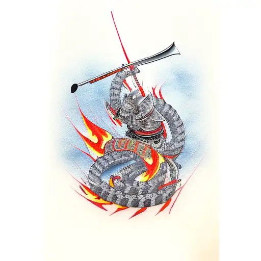 Katana With Flames