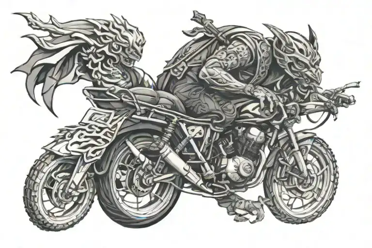 Berserk Anime Tatto Design Incorporating Symbols