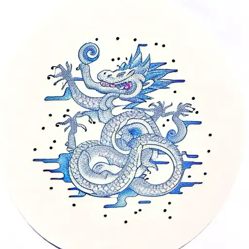 Dragonball Z Clouds With A Dragon And Monkey