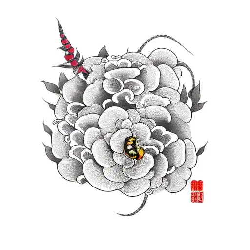 Anaconda Snake And Blood Orchid Flower