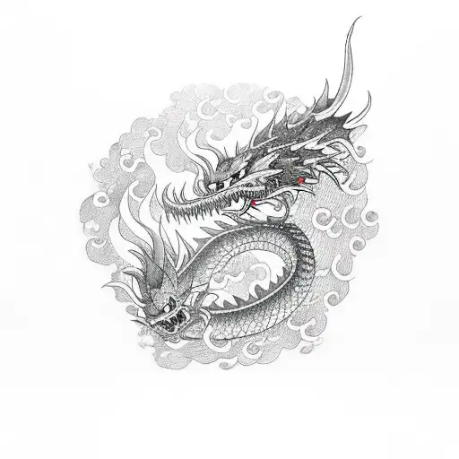 Fire Dragon With The Words Southern Dragons