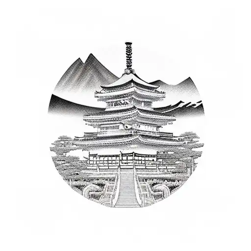 A Japanese-inspired Sleeve Featuring Iconic Landmarks From The Client's Favorite Travel Destinations