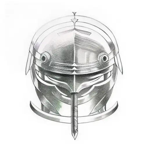 A Spartan Helmet And Sword
